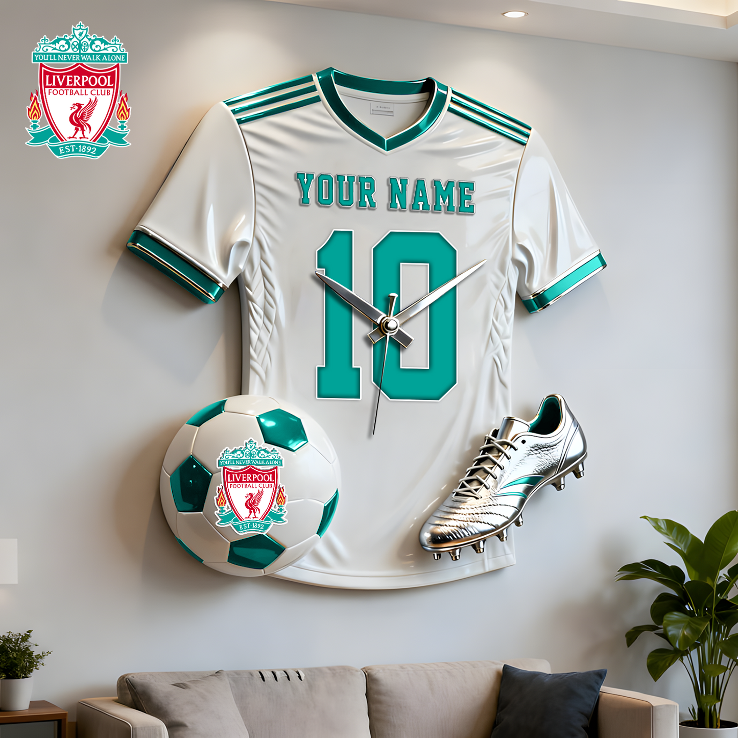 LIV X Personalized EPL football player sculpture clock V1 NAK NHT