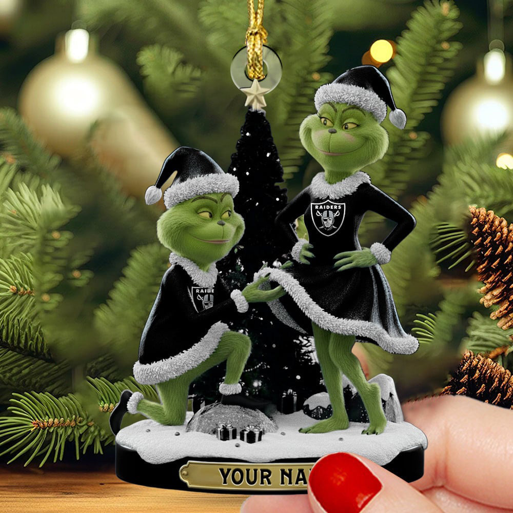 LVR NFL Personalized Funny Christmas Couple Ornament Gift For Family DDTNTL