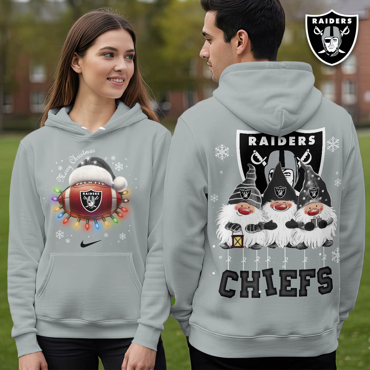 LVR Premium NFL Christmas Gnomes Hoodie DDT CTND