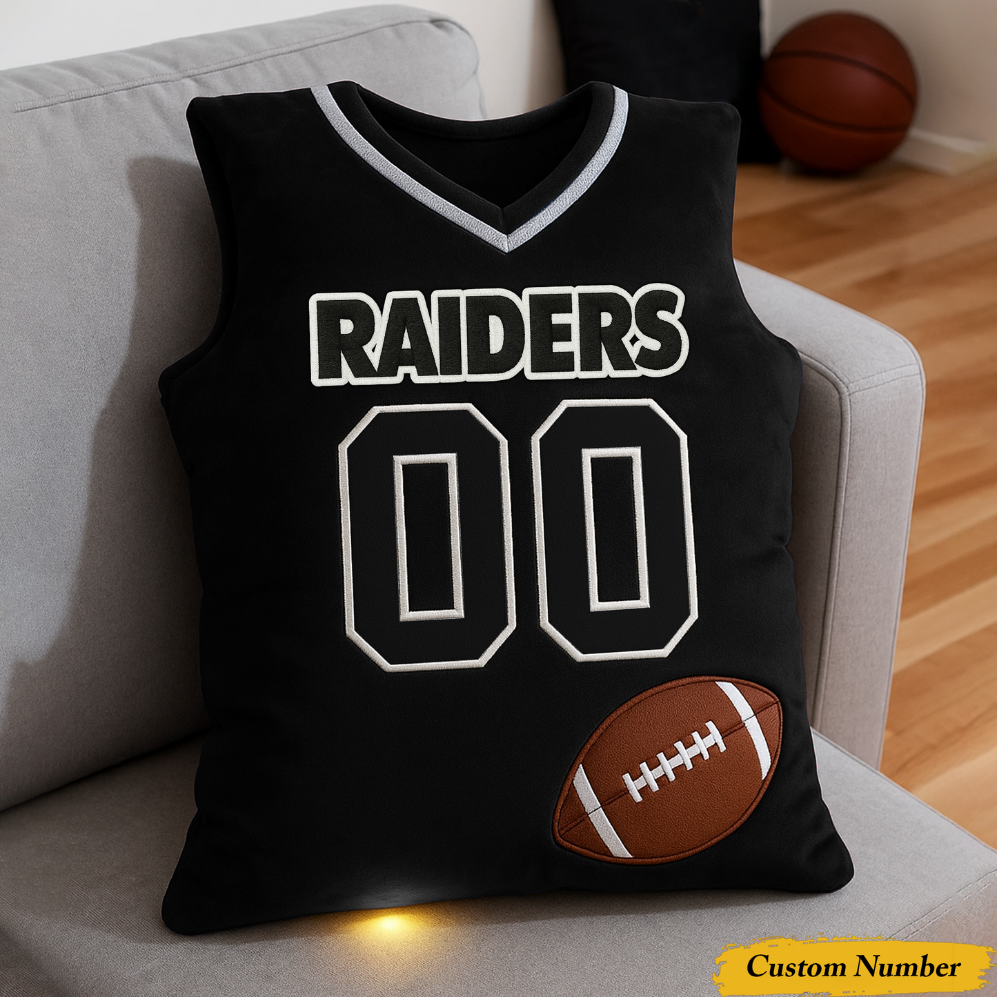 LVR x NFL Personalized Graphic 3DPrint Football Jersey Pillow DDT CTND