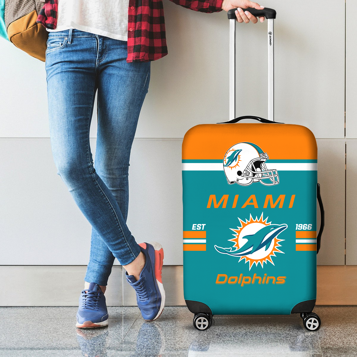 MD NFL Luggage Cover Suitcase Protector DDT NTL
