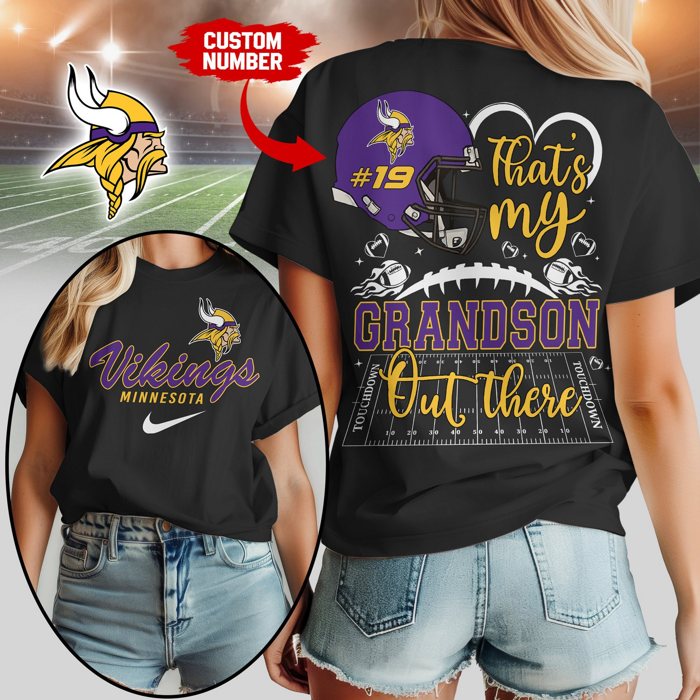 MV Premium NFL That My Grandson Out There Shirt DDT NTL