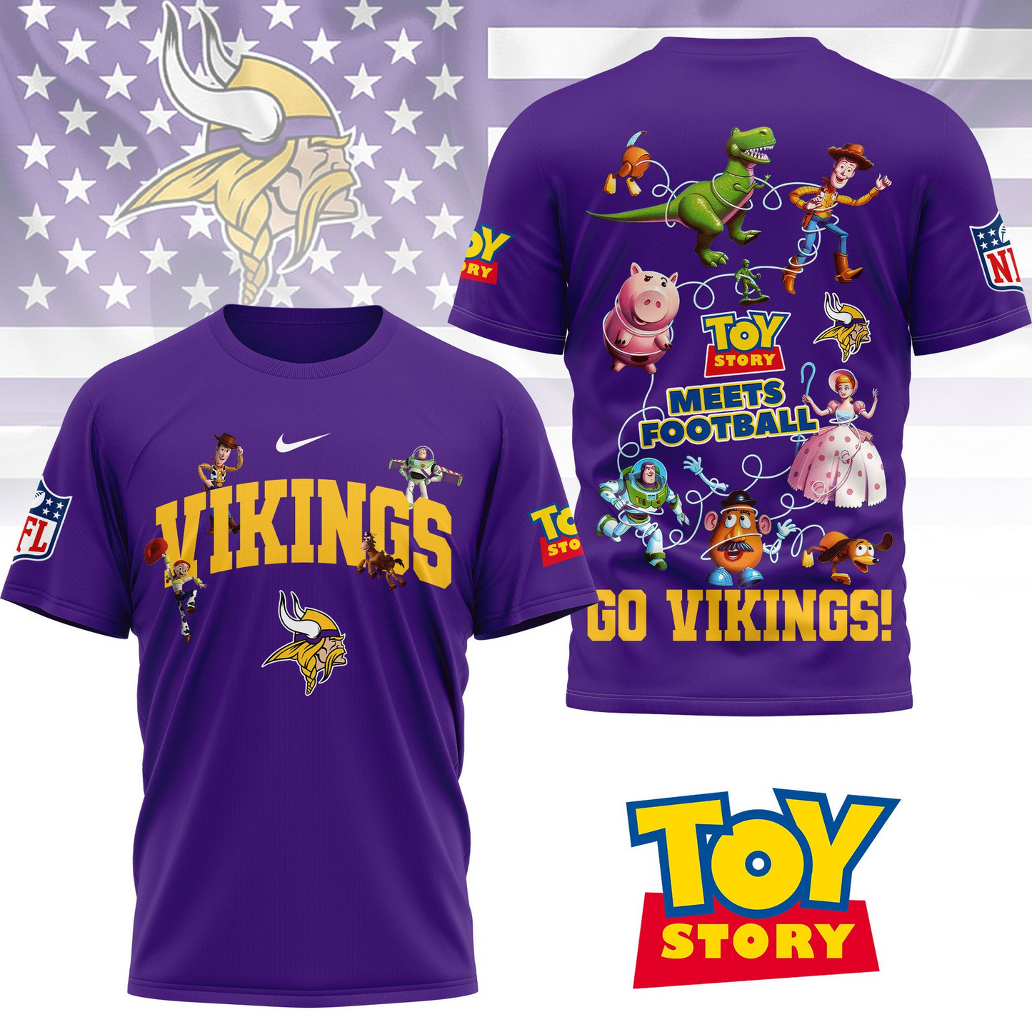 MV Premium NFL Toy Story Fan 3D Shirt DDT CTND