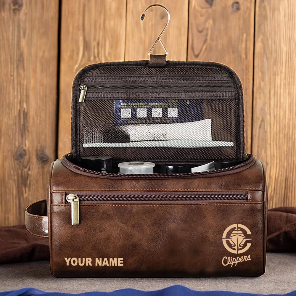 NBA x LAC Leather Toiletry Bag HLP HLPHUONG