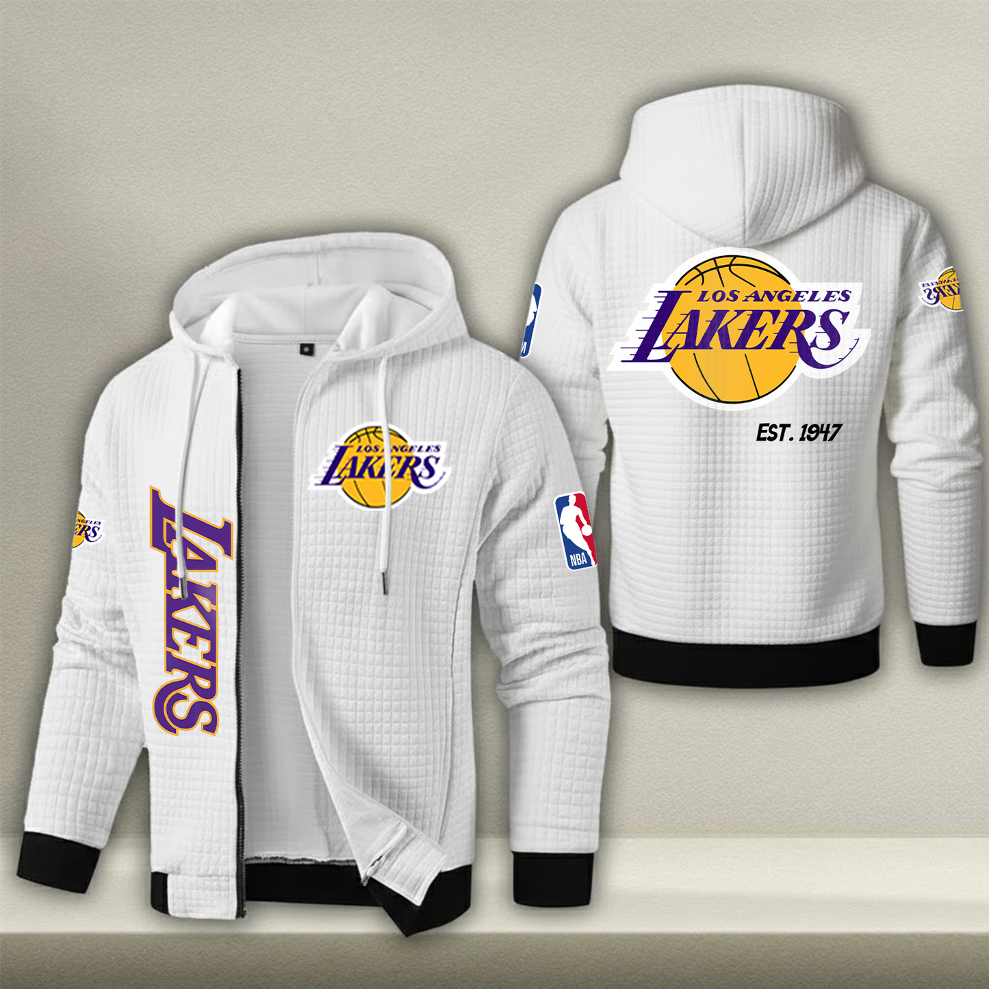 NBA x LAL Waffle Zip Hoodie HLP HLPHUONG