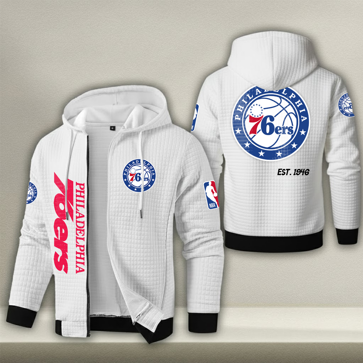 NBA x P76 Waffle Zip Hoodie HLP HLPHUONG