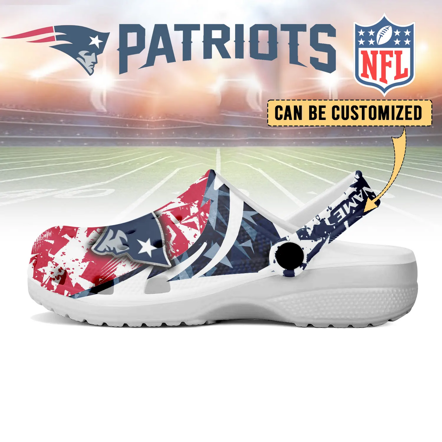 NE x NFL Crocs Crocband Clogs Shoes DatND DVT