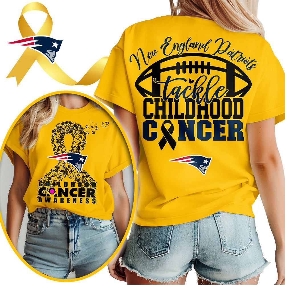NE X NFL Premium Childhood Cancer Awareness Month 3D Shirt DatND ThuongNH