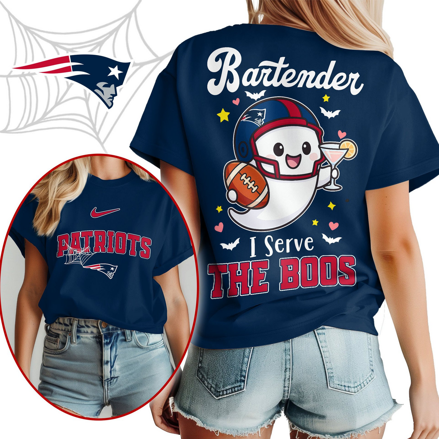 NEP Premium NFL Bartender Halloween Fan Women Shirt DDT CTND