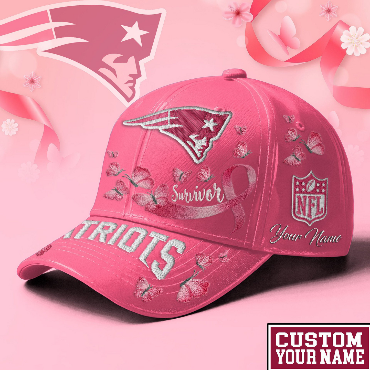 NEP x NFL Premium Classic Cap Breast Cancer Survivor