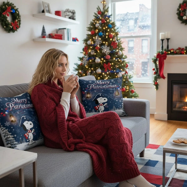 NEP x SNP Premium Christmas Fleece Blanket & Throw Pillow V1 NAK NHT