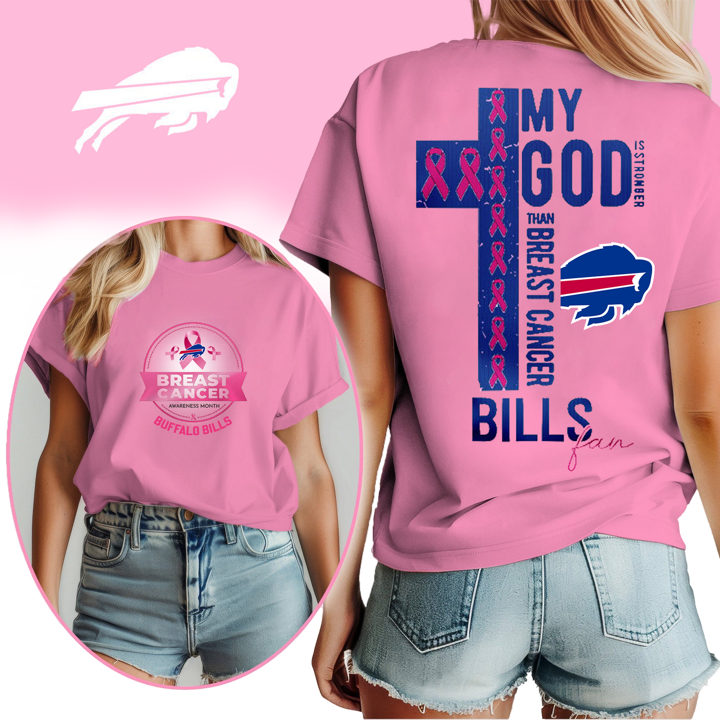 NFL BB - Breast Cancer My God In Stronger Shirt DDT HLP