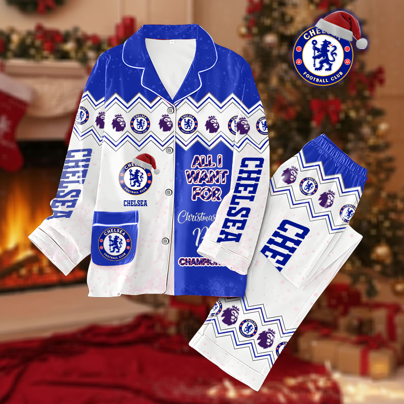 NFL CHE Button Down Pajamas V1 NAK HLPHUONG