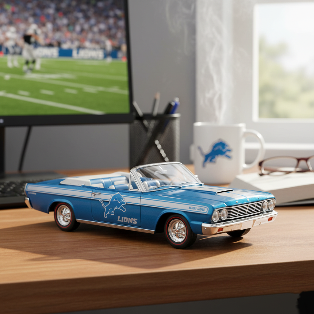 NFL DET Team Car Models - Team-Livery Diecast Car Collectibles V1 NAK NHT