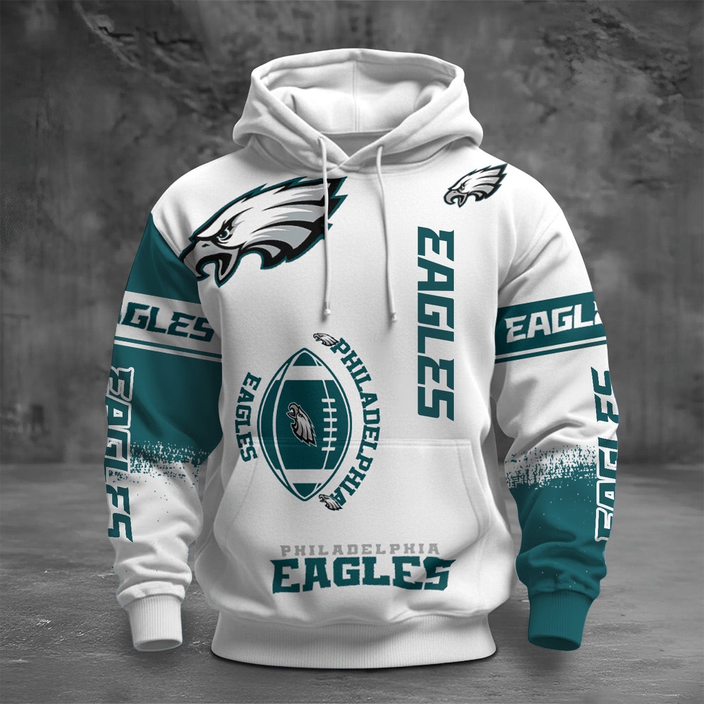 NFL PE Unisex Printed Hoodie - Bold Zip Up Sweatshirt for Fans V1 NAK NHM