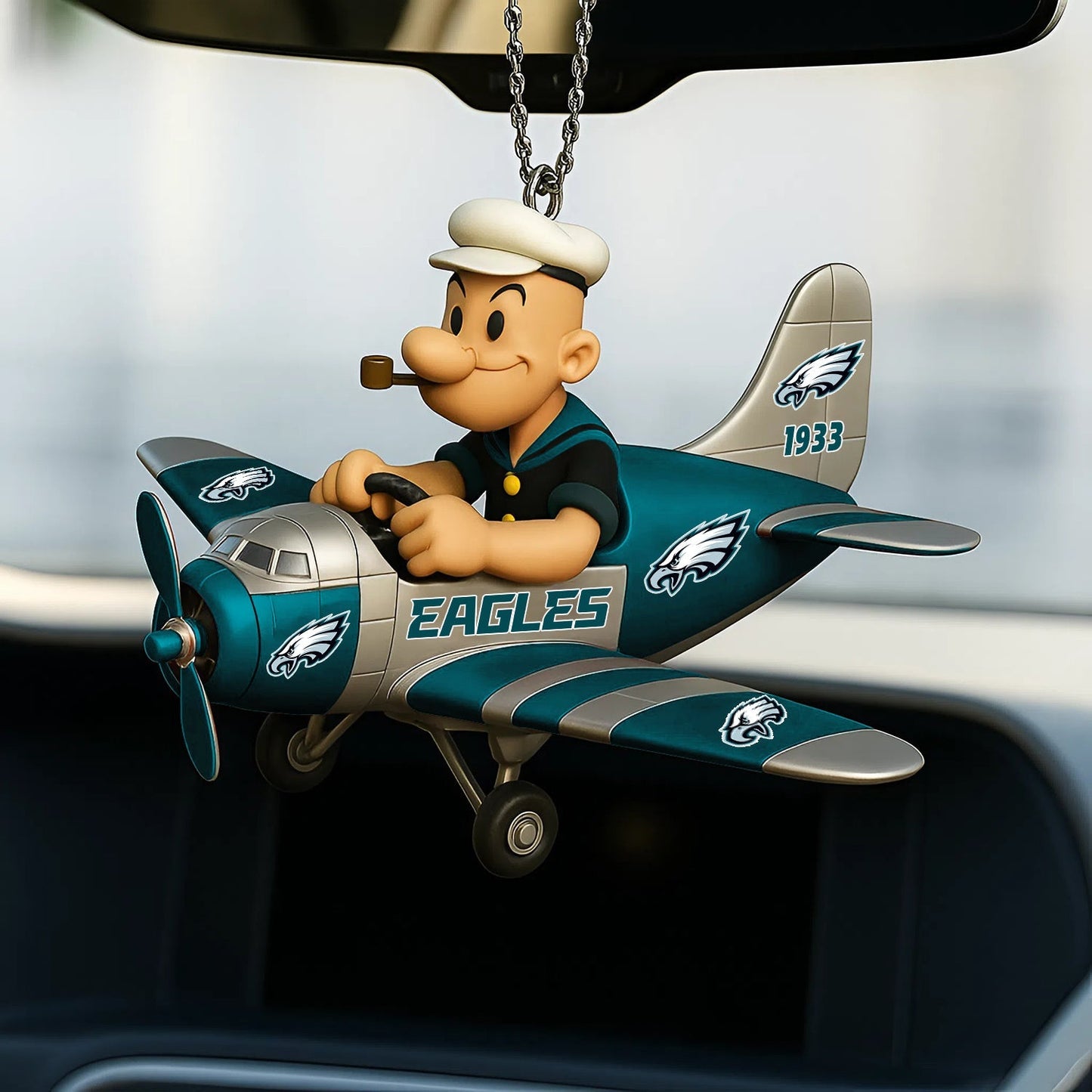 NFL PRENIUM PE X POPEYE CAR ORNAMENT NDT NHM