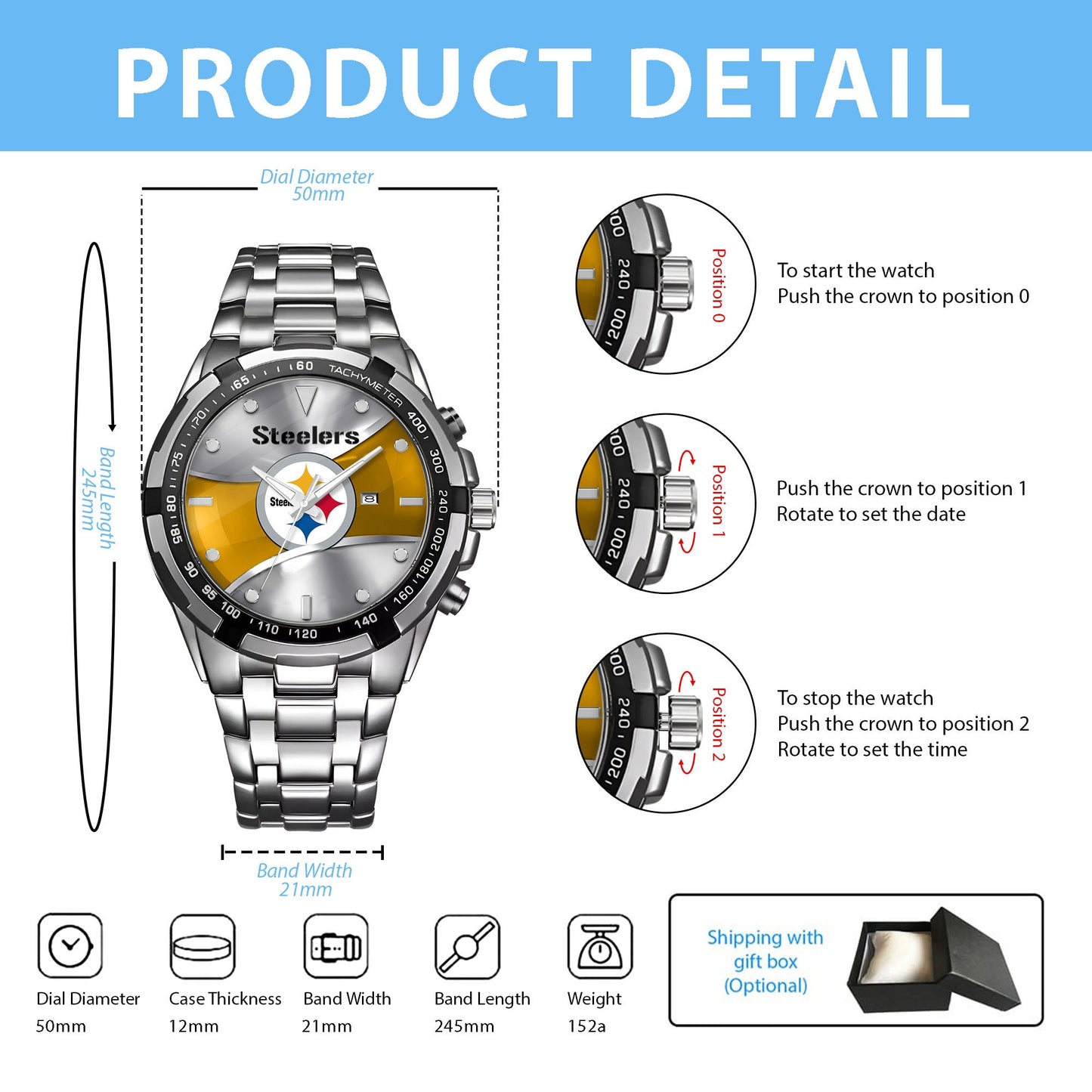 NFL SP - Alloy Men Quartz Watch NDT