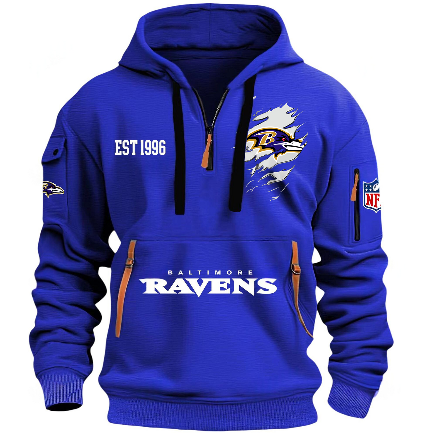 NFL x BAL EST 1996 Half Zipper Hoodie HLP HLPHUONG