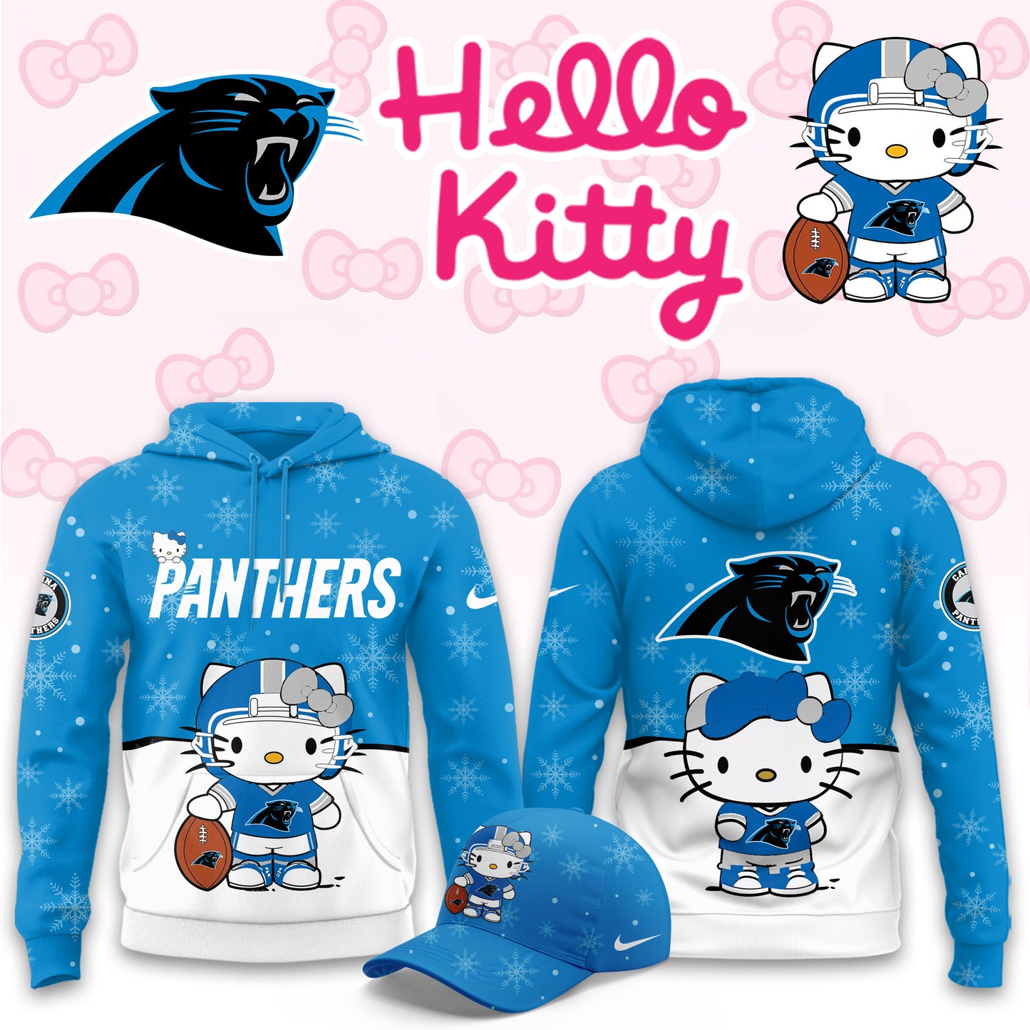 NFL x CAR Chrismas Hello KT 3D Hoodie HLP HLPHUONG