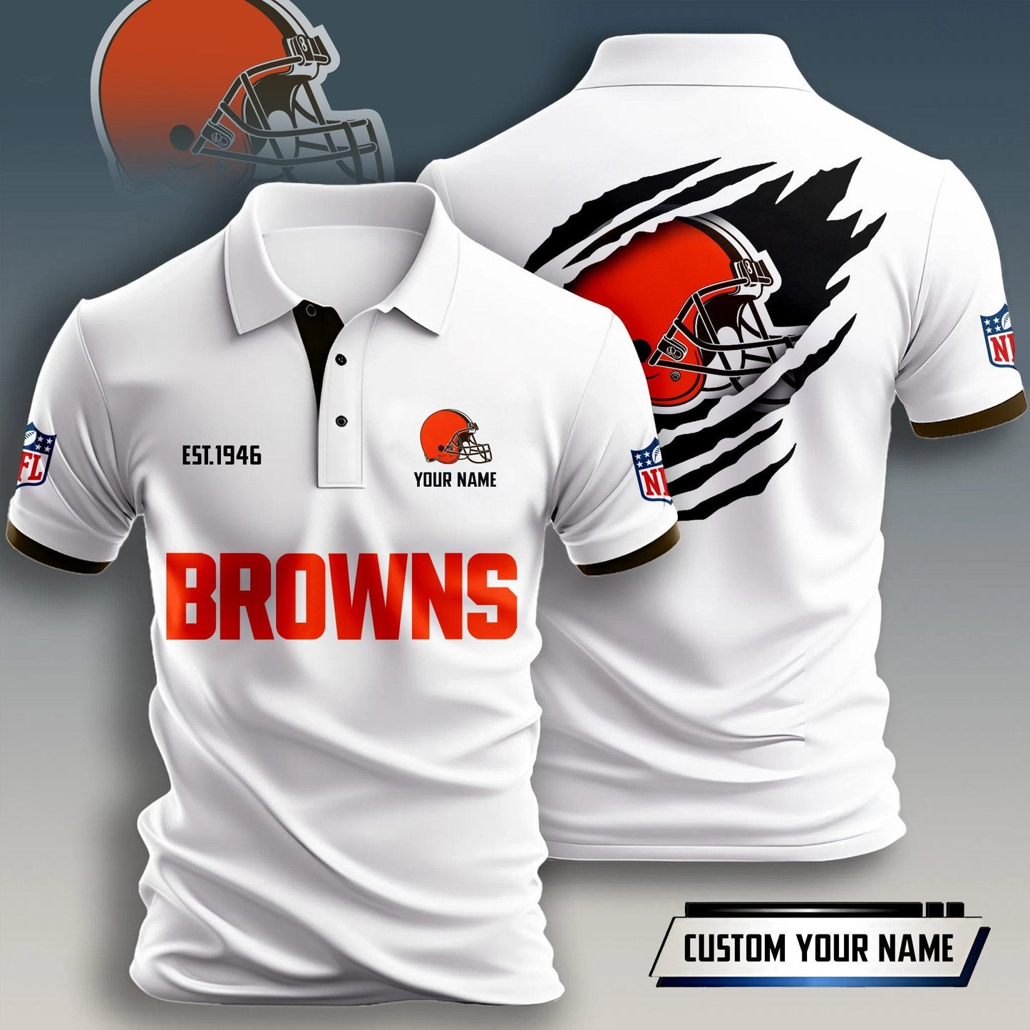 NFL x CLE Est Personalized Polo Shirt HLP