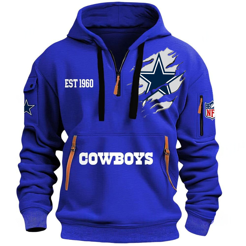 NFL x DAL EST 1960 Half Zipper Hoodie HLP HLPHUONG