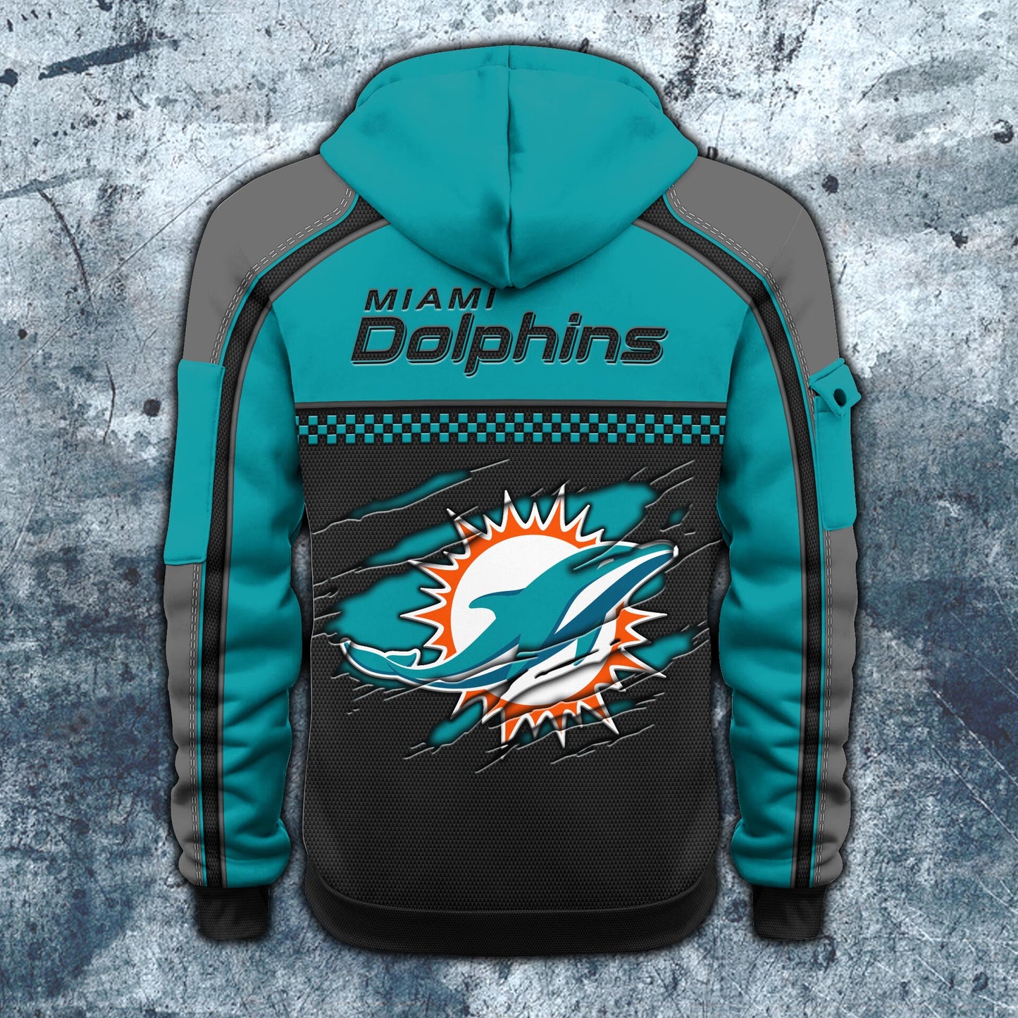 NFL x MIA Personalized Half-zip Hoodie HLP