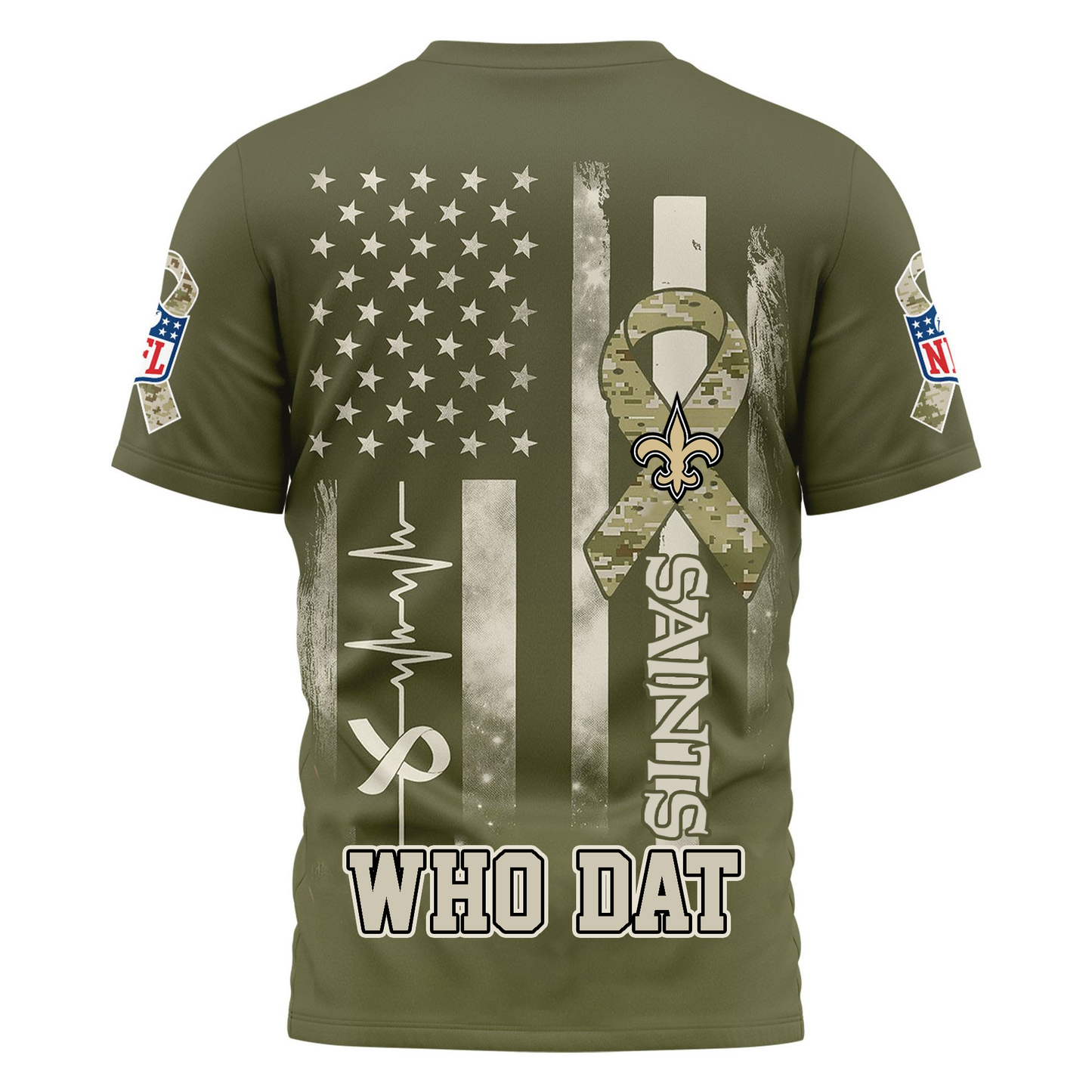 NOS Premium NFL Salute to Service Camo 3D Shirt DDT CTND