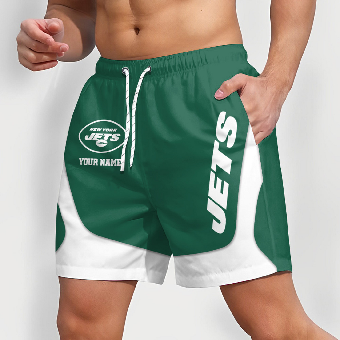 NYJ x NFL Team Special Short Pants For Men Custom Name Gifts DATND TANTD25