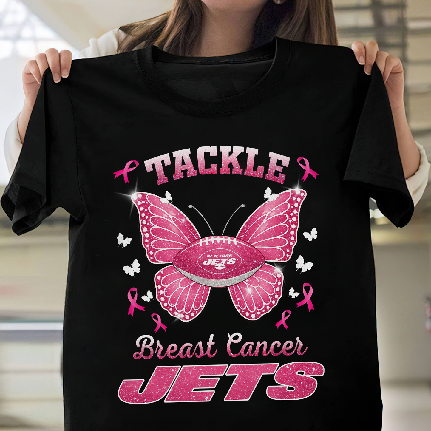 NYJ x NFL Tackle Breast Cancer 2D Shirt DatND ThuongNH