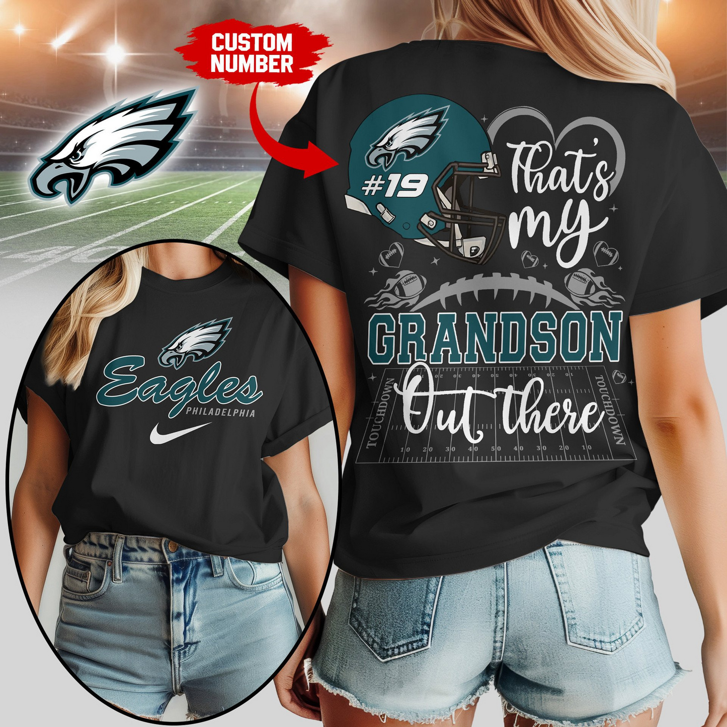 PE Premium NFL That My Grandson Out There Shirt DDT NTL