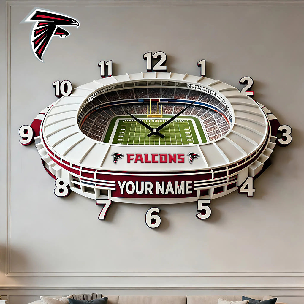 Personalized NFL ATL Stadium Theme Clock V1 NAK NHM