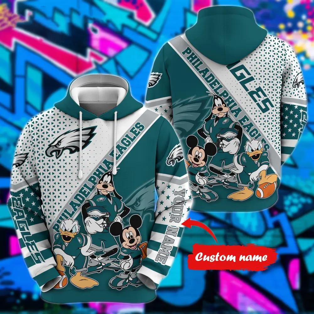 Personalized PE x NFL Character Cartoon Movie Unisex Hoodie DDT CTND