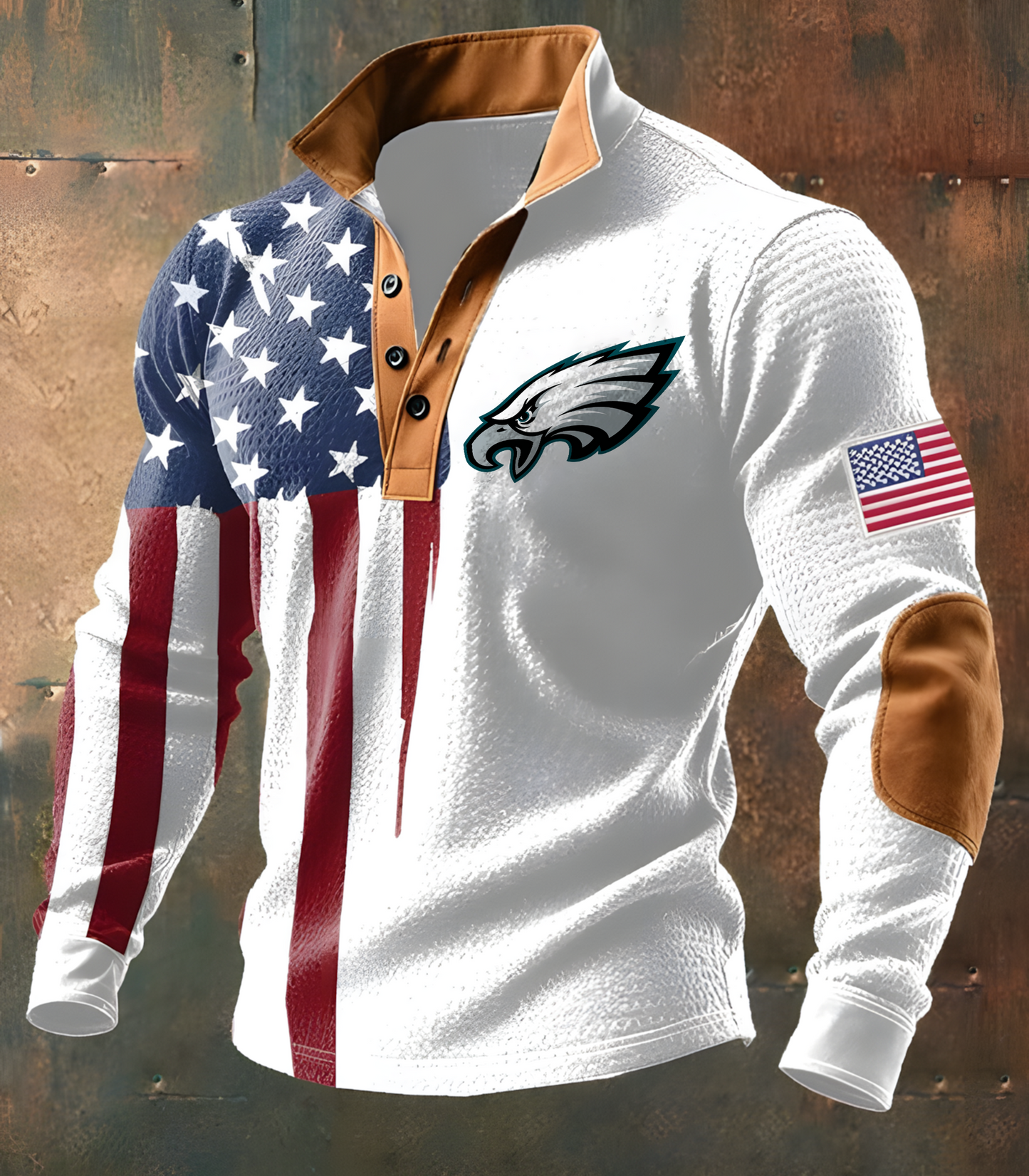 PHI X NFL Casual Flag Print Long-sleeved Sweatshirt Football Team NAK THUONGNH