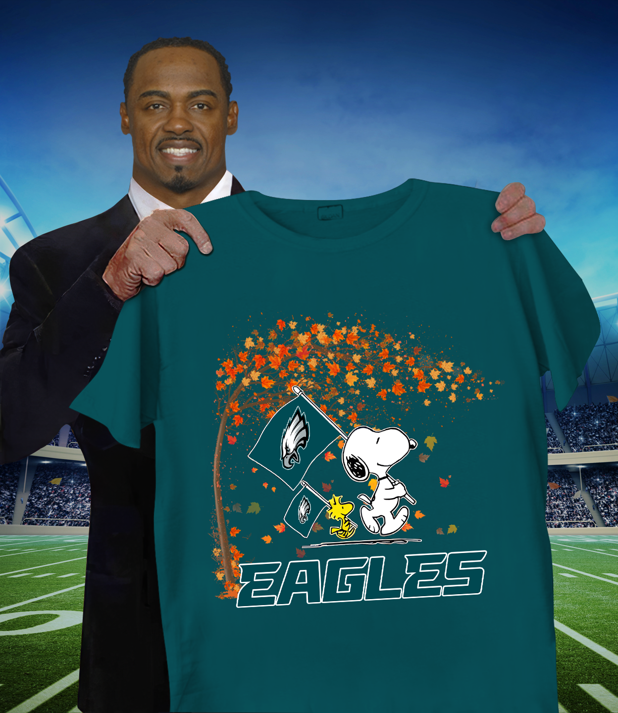 PHI x NFL Snoopy and Woodstock Happy Autumn 2D Shirt DatND ThuongNH