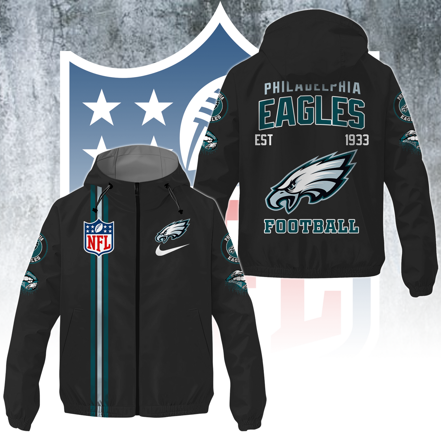 PHI x NFL Windbreaker Jacket DATND TANTD