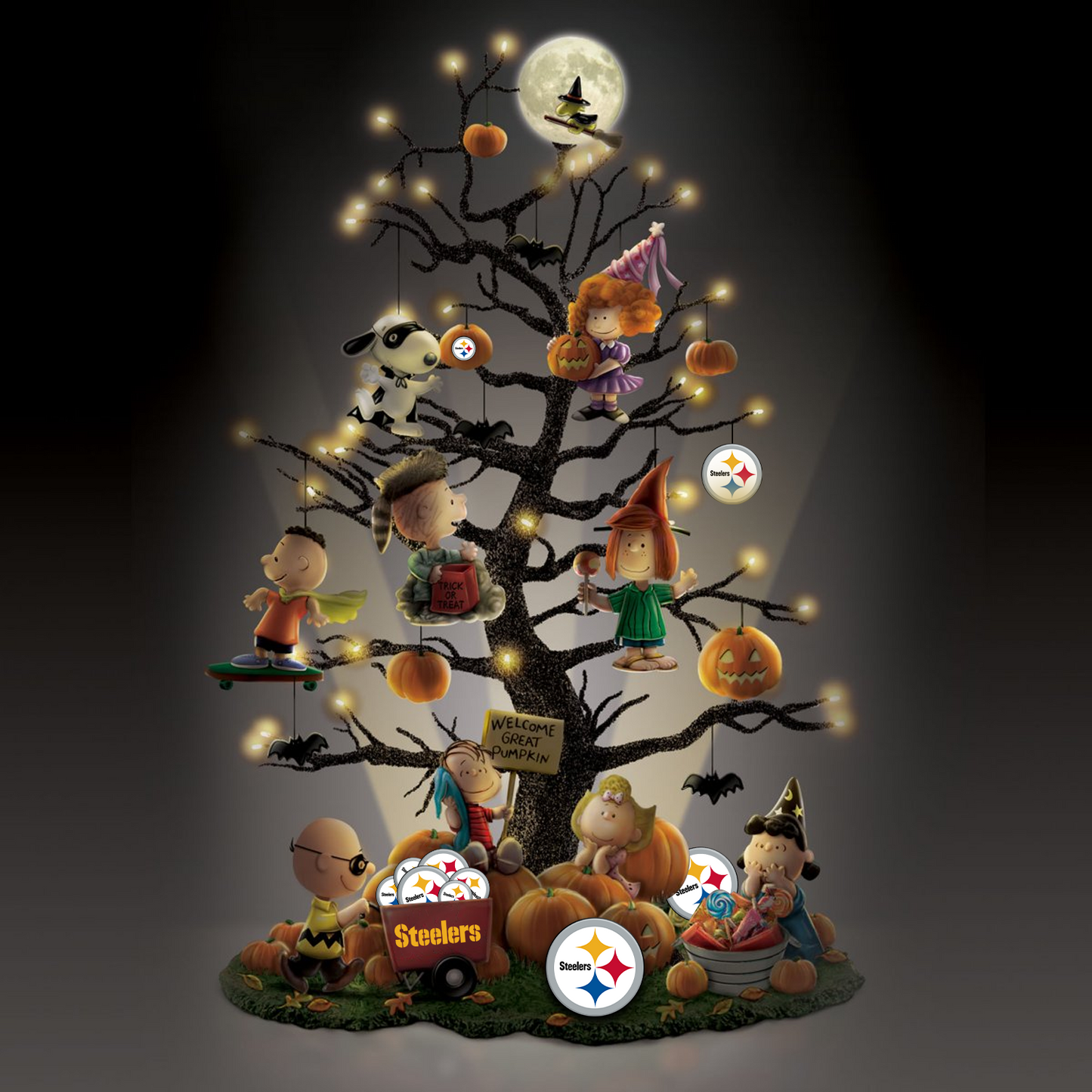 PIT x NFL Happy Halloween - Peanuts Table Tree DATND TANTD