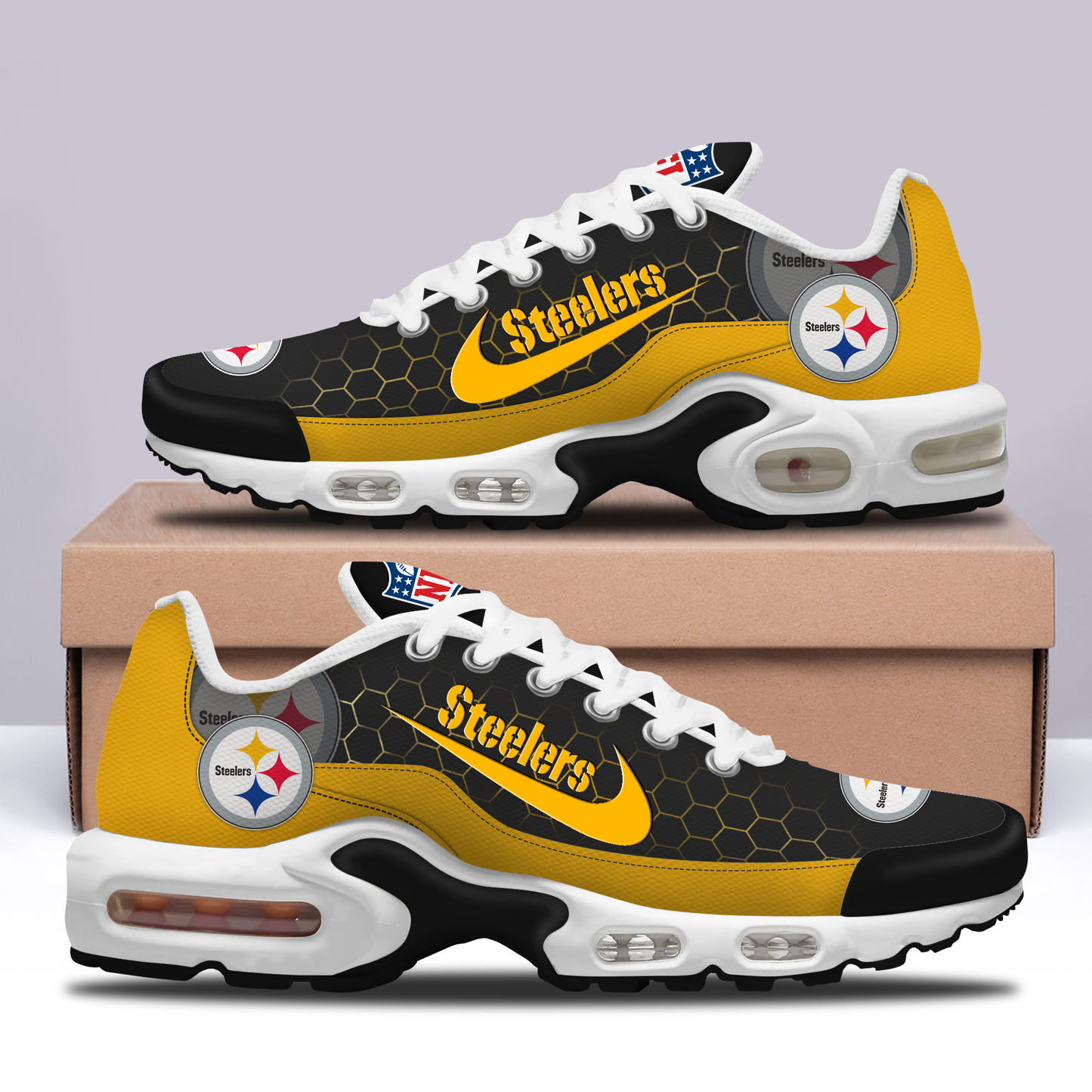 PIT x NFL Personalized Air Cushion Sports Shoes DatND DVT
