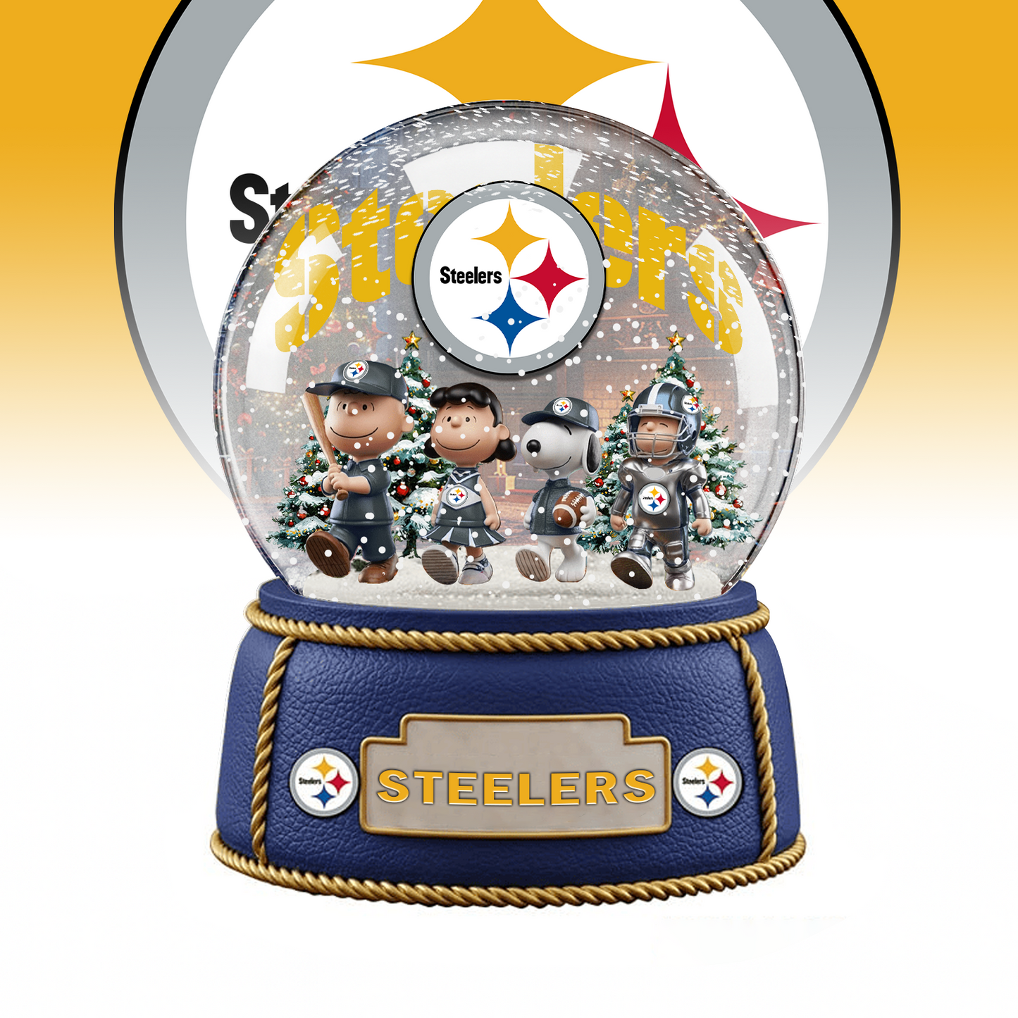 PIT x NFL Snoopy Christmas Acrylic Block Plaque TUANND TANTD