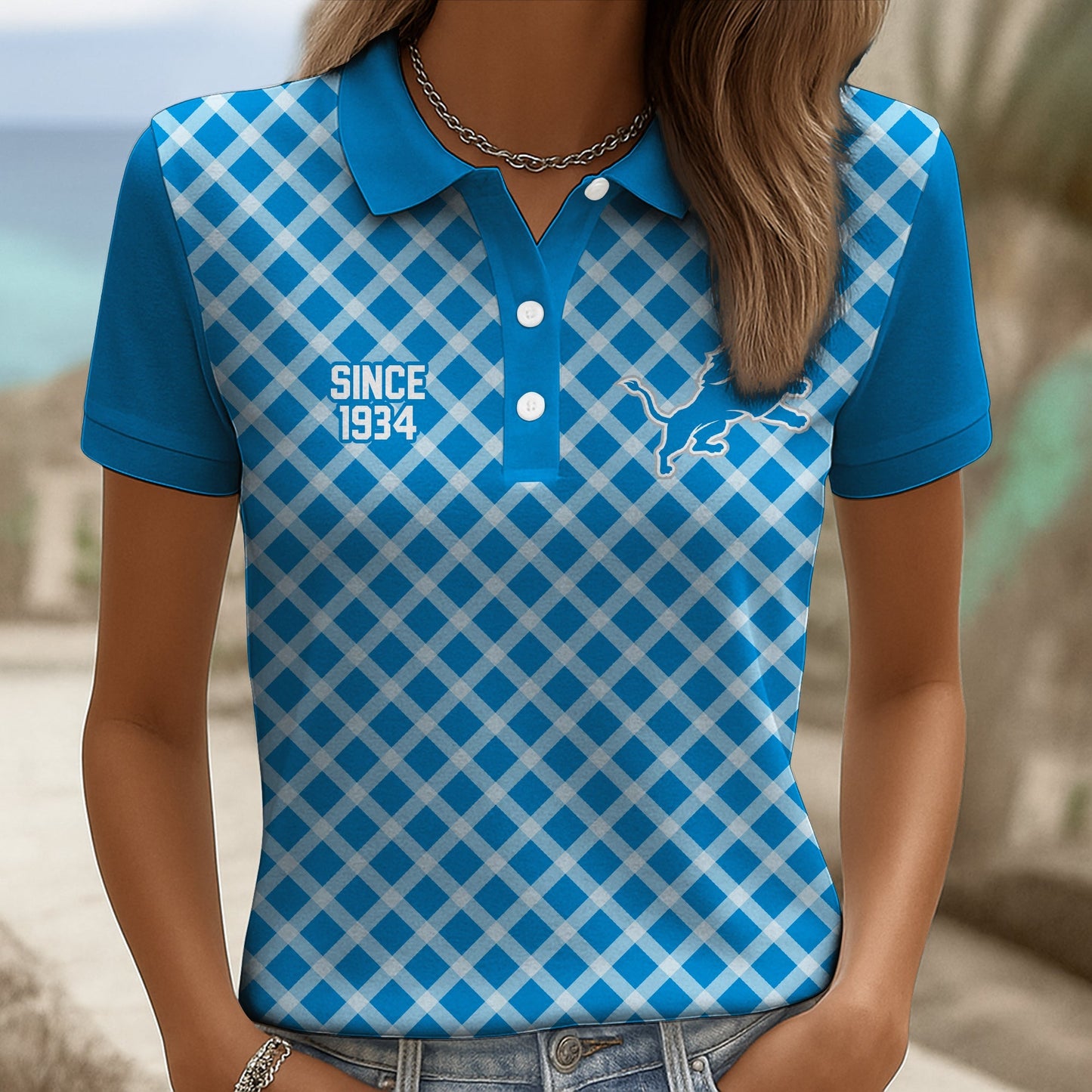 Premium DTLN Checkered Women Polo Shirt V2 NMD NHM