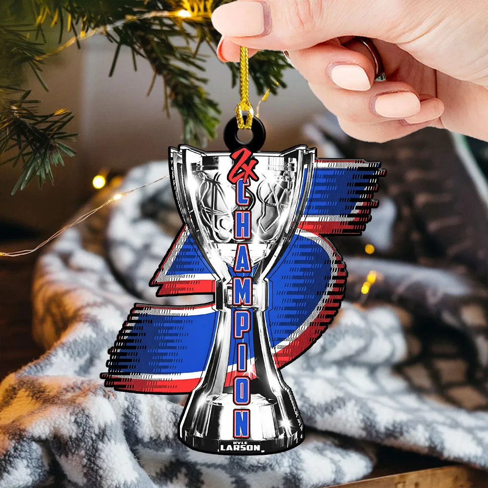 Premium Kyle Larson NASCAR Cup Series Champion 2025 Acrylic Ornament V4 NMD TTV