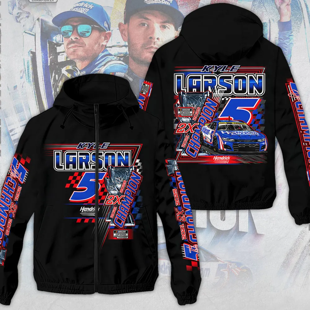 Premium Kyle Larson NASCAR Cup Series Champion 2025 Windbreaker Jacket V2 NMD TTV