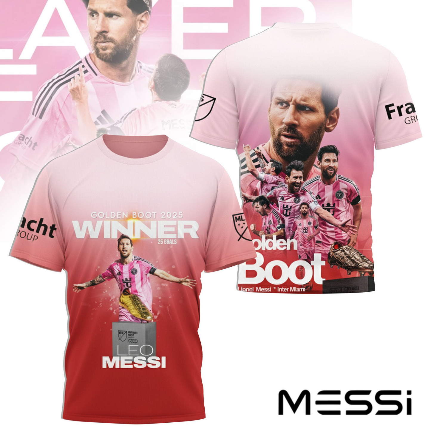 Premium MLS LNM Golden Boot 2025 Winner T-shirt V4 NMD TTV
