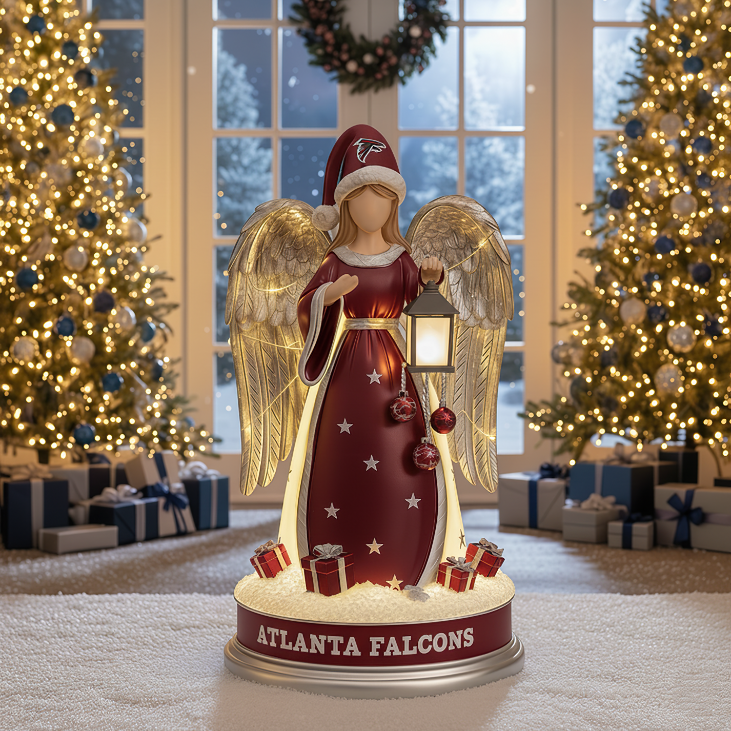Premium NFL ATL Christmas Angel Statue Led Light V1 NMD TTV