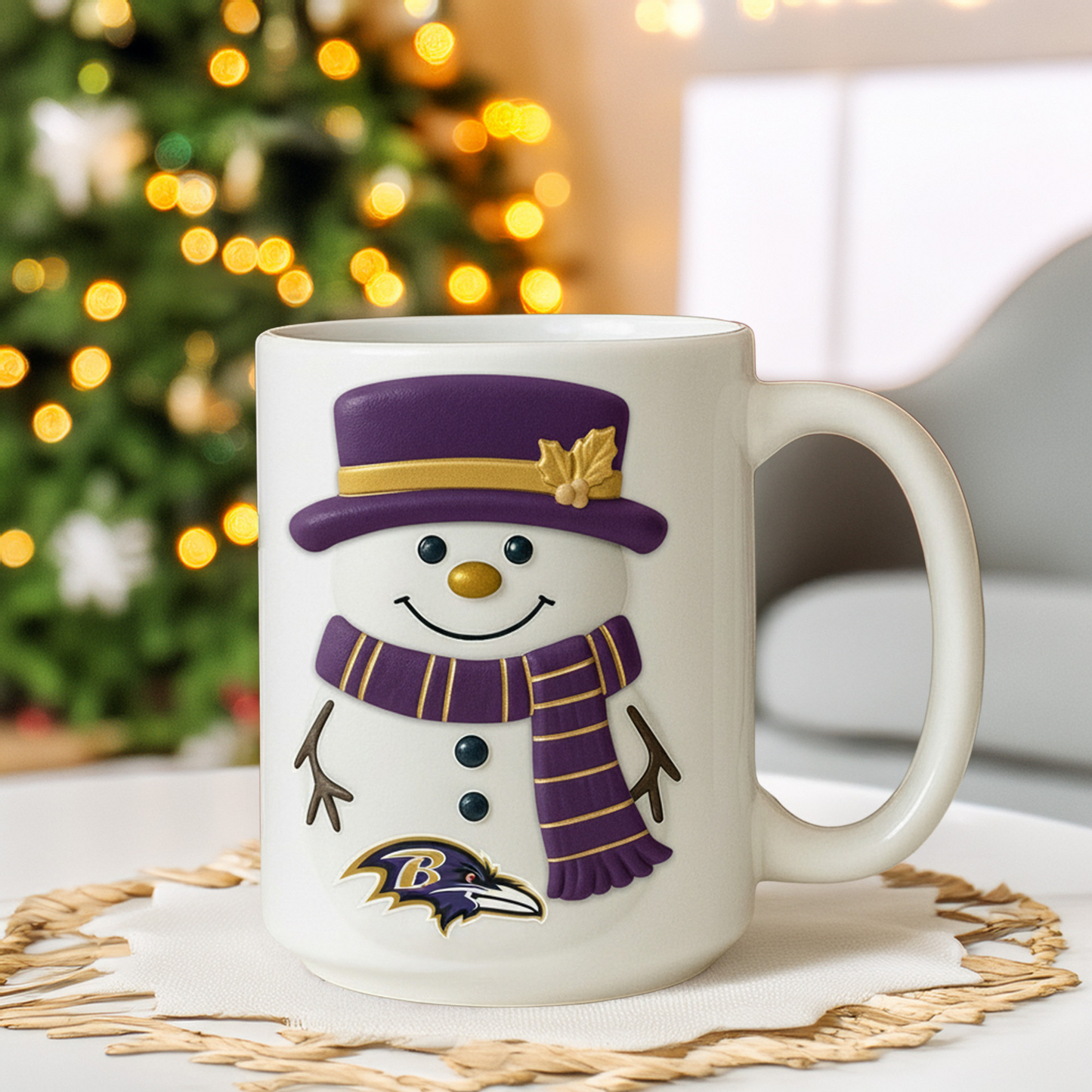 Premium NFL BAL Santa Ceramic Mug V1 NMD TTV