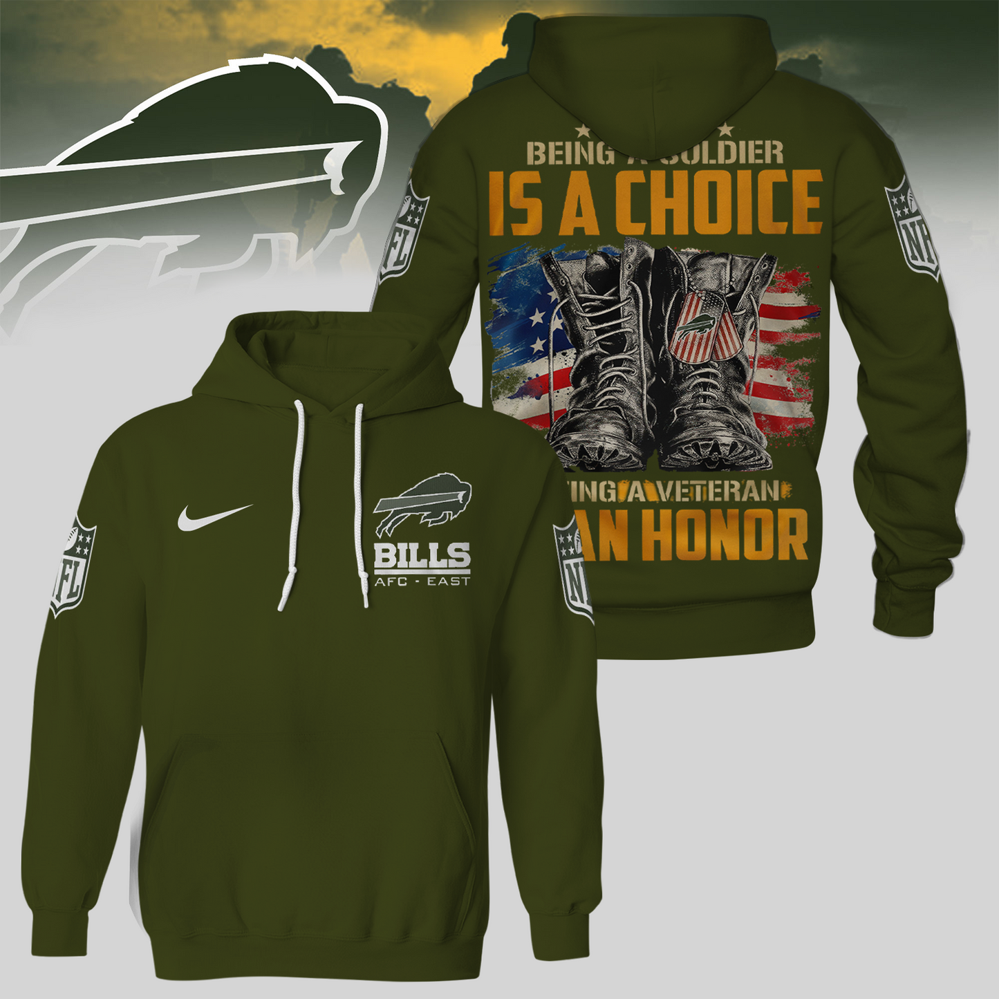 Premium NFL BUF Army Veteran Shirt V1 NMD 221025 TTV