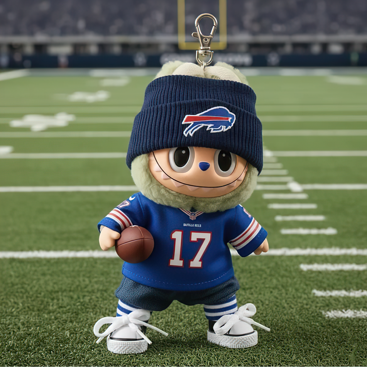 Premium NFL BUF x Labubu Mini Plush Keychain V1 NMD TTV