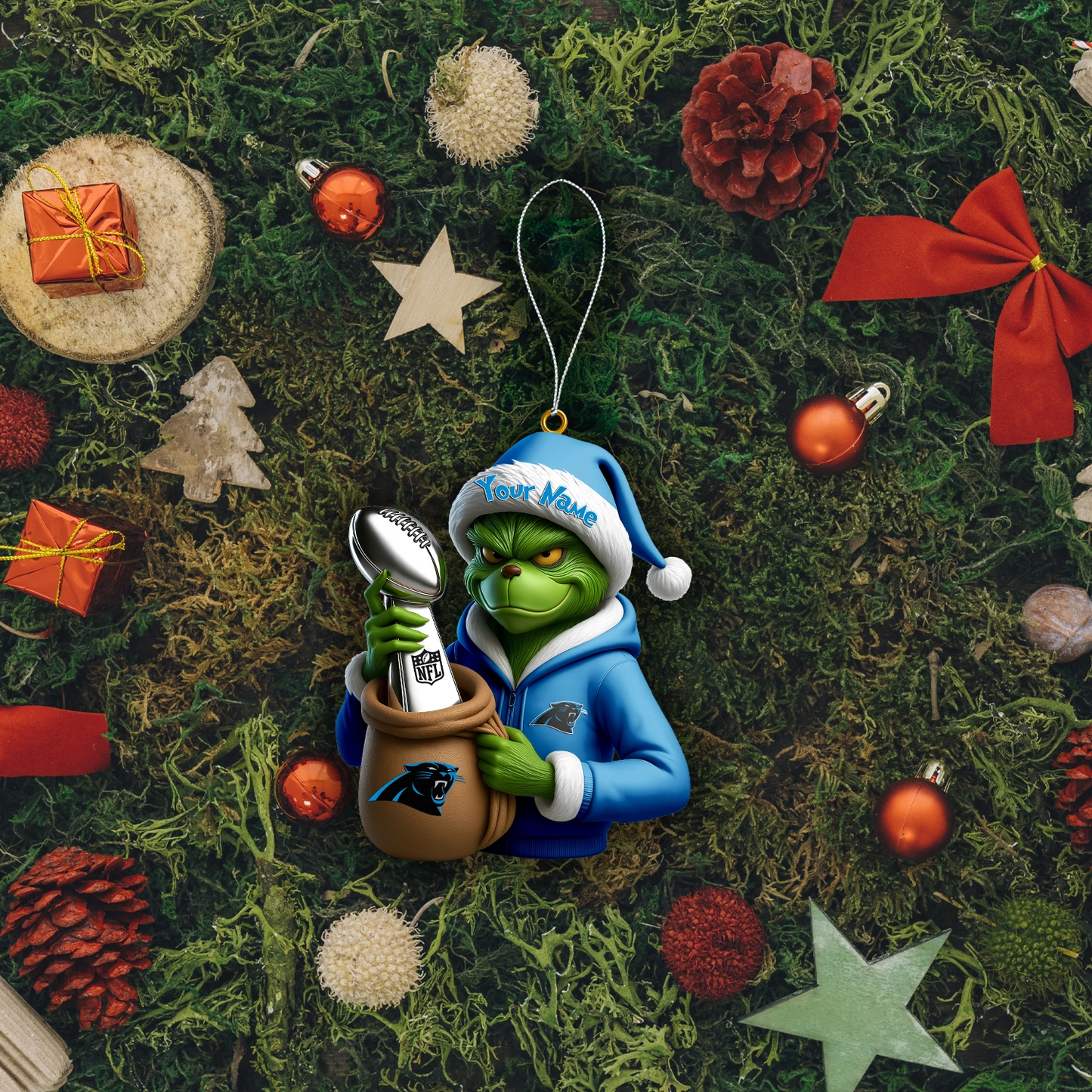 Premium NFL CAR x The Grinch Christmas Ornament V1 NMD TTV
