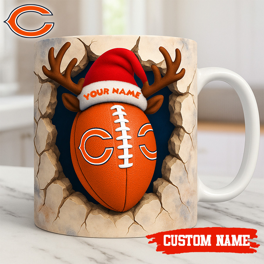 Premium NFL CHI Christmas Football Ceramic Mug V2 NMD TTV