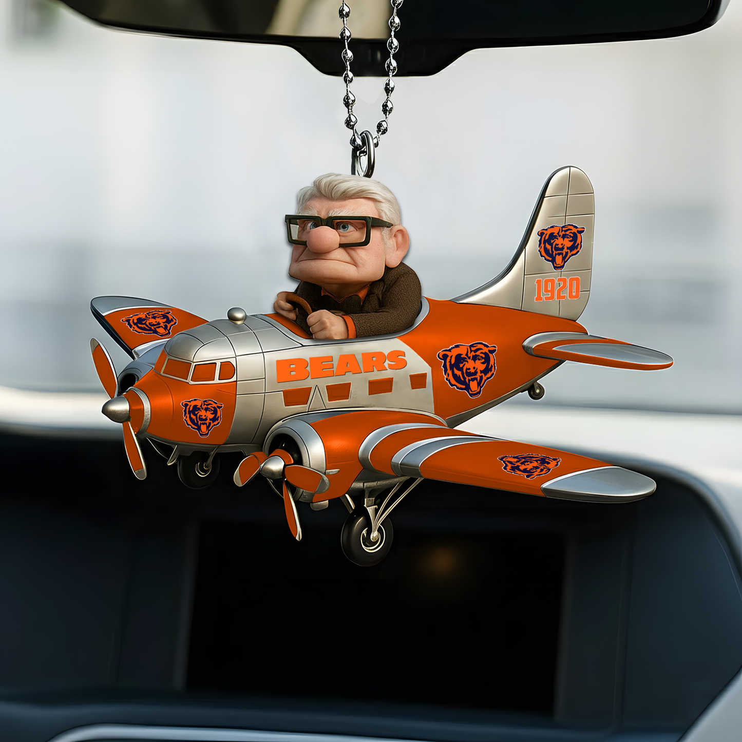 Premium NFL CHI x CARL Car Ornament V1 DATND TANTD