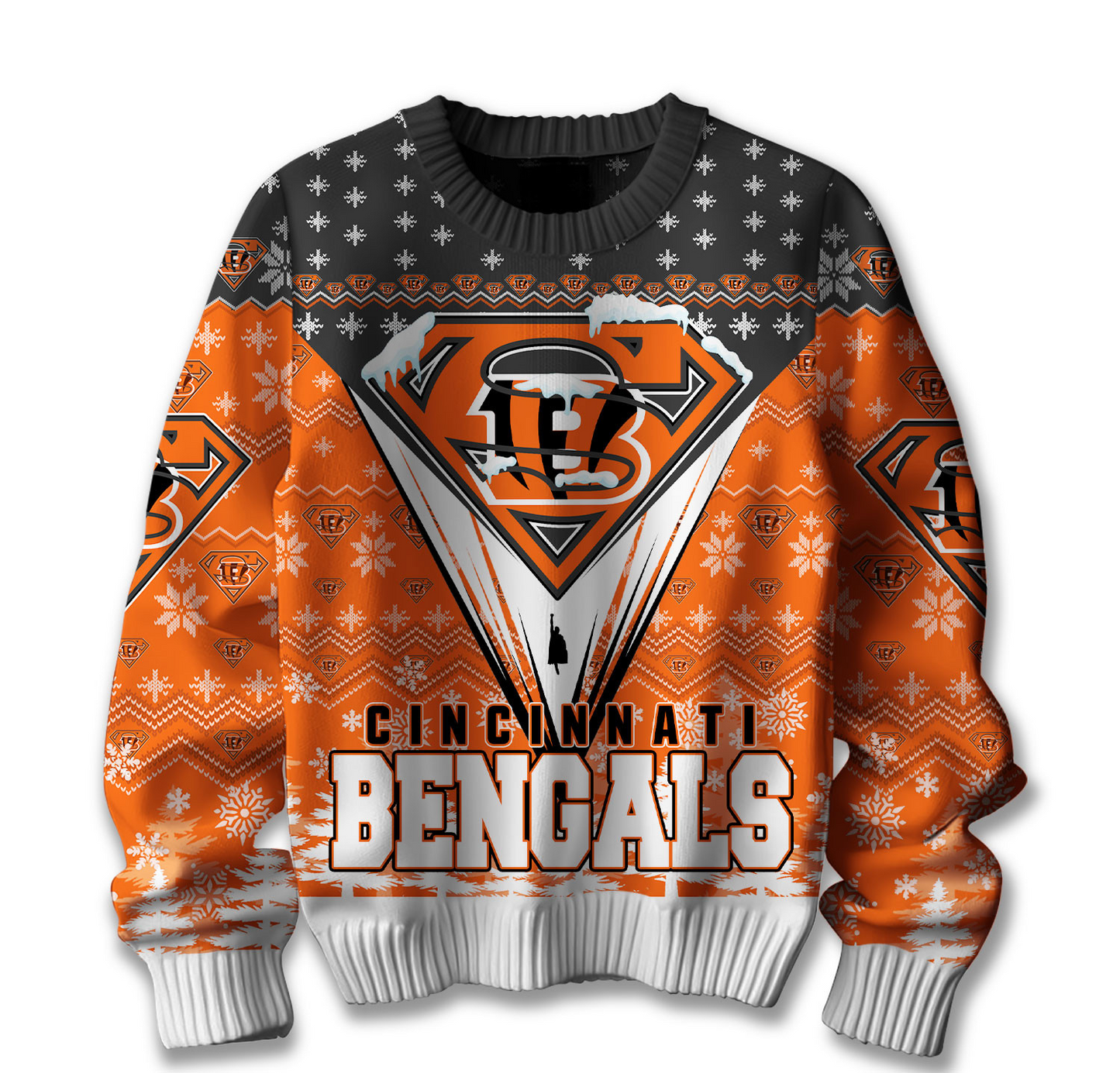 Premium NFL CIN Merry Super Christmas Sweater V1 NMD TTV